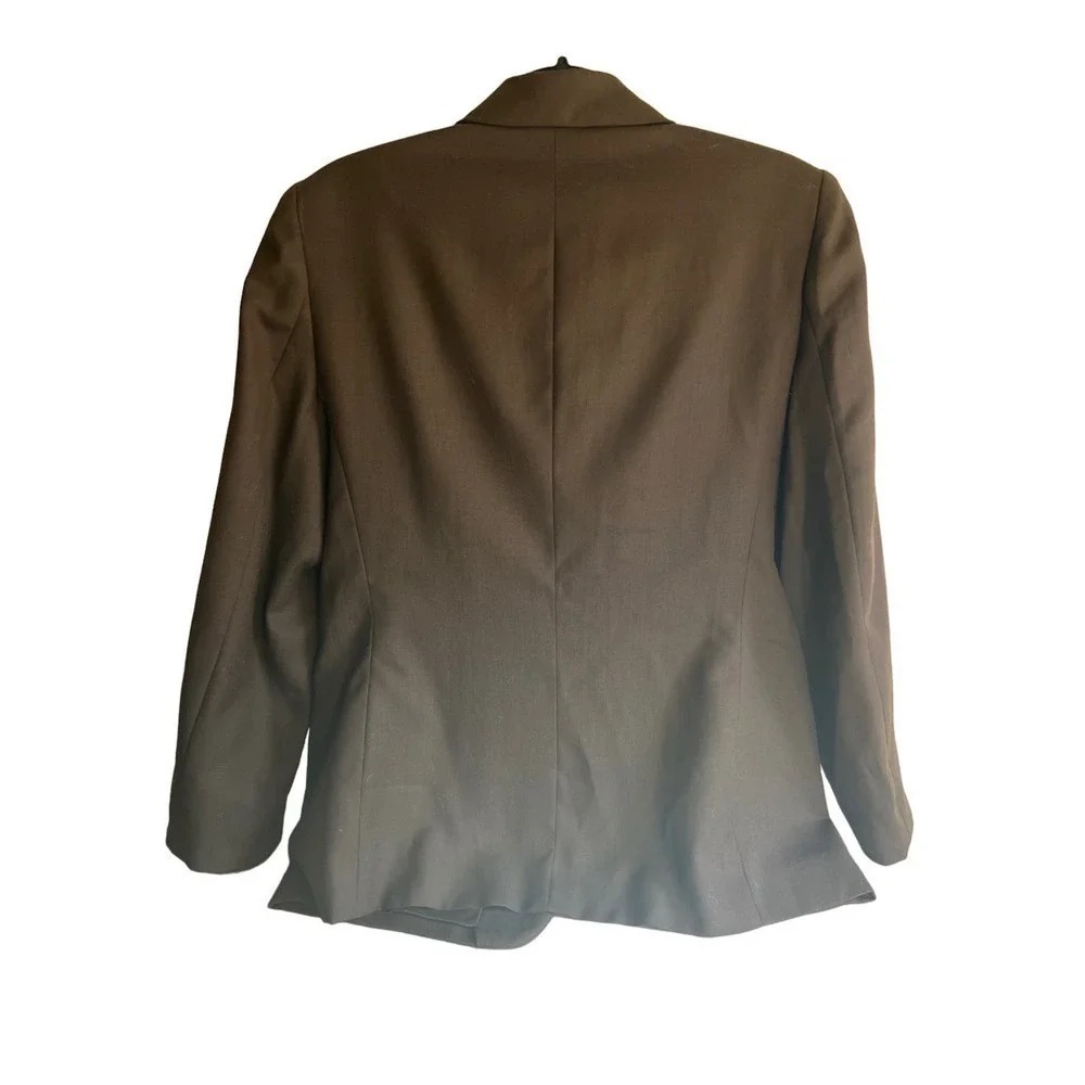Brooks Brothers Blazer 12 Brown Pure Wool 2-Button Flap Pockets Dark Academia - Picture 2 of 5